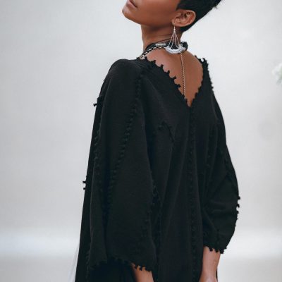 Black Poncho Robe Boho Cape For Women Prom